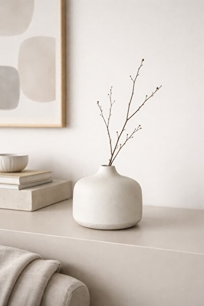 Otaera Yalın Mini Decorative Vase - Modern & Minimal Decorative Object, Stone...