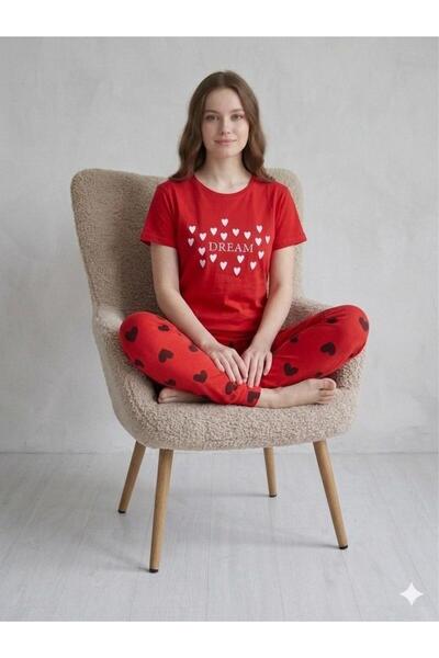 FAMES PİJAMA Summer Short Sleeve Women's Pajama Set