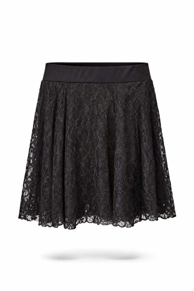 5in1Canpolat Black Lace Mini Skirt 30915