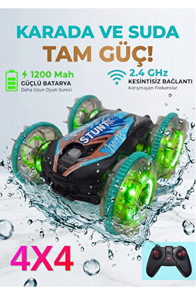 Boratila Toys 2.4 GHz Yüksek Hızlı Karada Suda Giden Full Fonksiyon, Işıklı U...