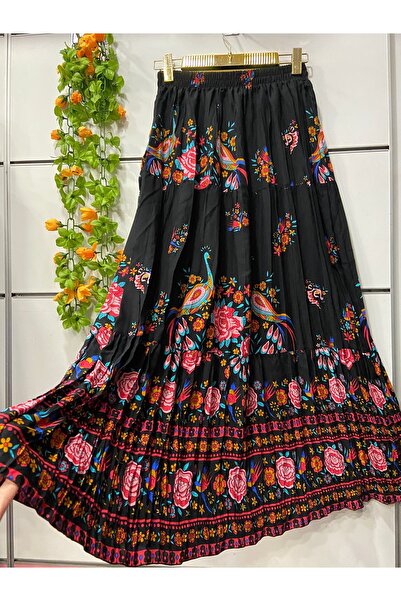 edu collection Authentic Patterned Viscose Woven Skirt