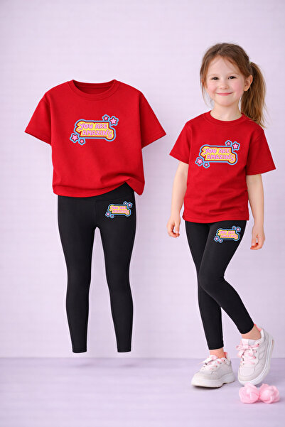 LORVEX Set de tricou și jambiere pentru fete, 100% bumbac, elastic, confortab...