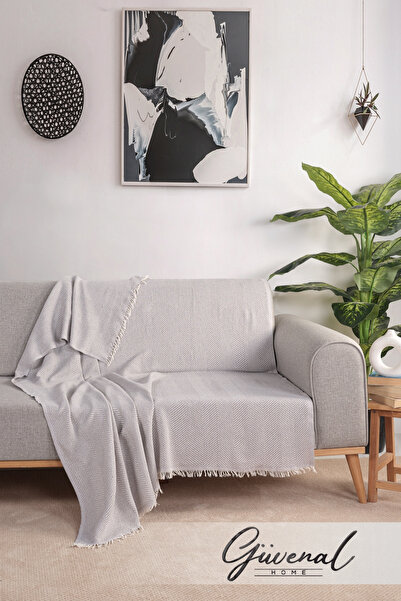 Güvenal Lina Zigzag Patterned Double Sofa Cover | Multi-Purpose Use | Single ...