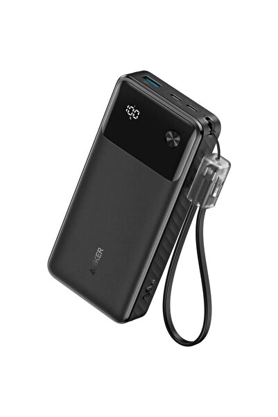 Anker Acumulator extern PowerCore 20000 mAh, 30W, 2x USB-C, 1x USB-A, cablu U...