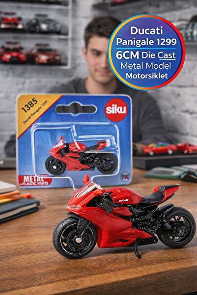 TOYFEST Siku Ducati Panigale 1299 Kırmızı Metal Oyuncak Motosiklet Die Cast K...