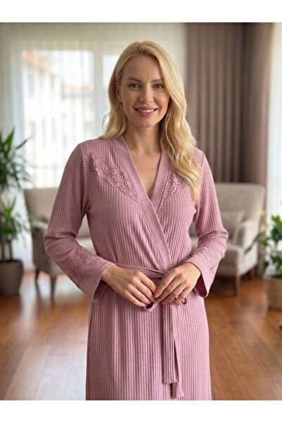 Lohussa New Season Powder Elegant Lace Detailed Design Belted Summer Melissa ...