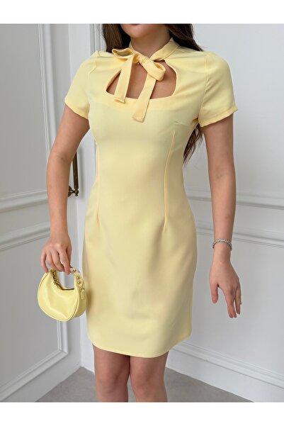 Füme Square neck lace-up mini dress