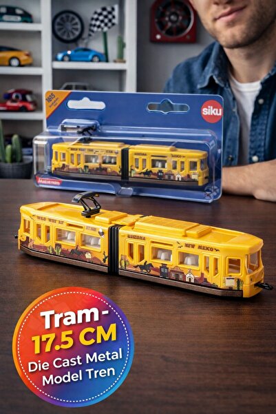TOYFEST Siku 1615 Tram Metal Oyuncak Tramvay Sarı Şehir İçi Vagon Koleksiyonl...