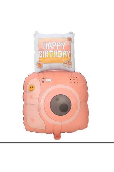 BİNDÜKKAN Folyo Balon Pembe Fotoğraf Makinası