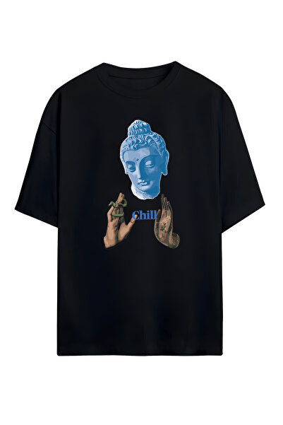 STİL-X Μπλουζάκι με στάμπα Chill, Unisex, 100% βαμβακερό, Oversize