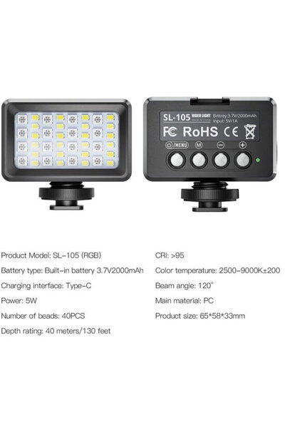 SeaFrogs Lampa LED SL-105 RGB subacvatica