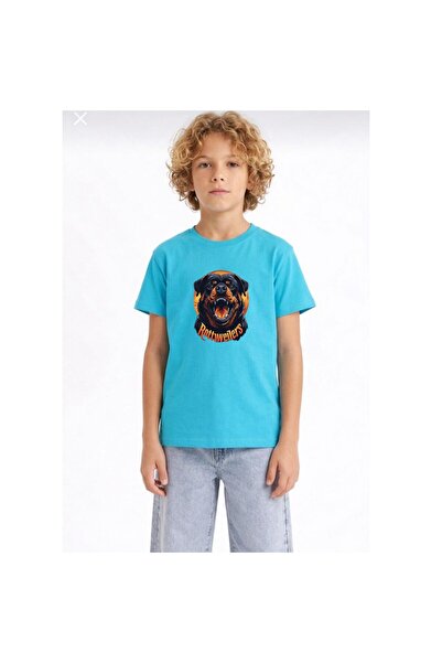 playwear Παιδικό unisex μπλουζάκι με στάμπα Rottweilers, 100% βαμβάκι, με καν...