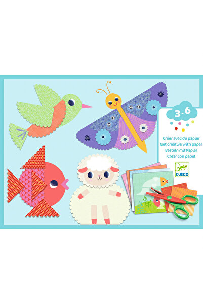 djeco Creative Game: Scissor Cutouts with Wavy Cut,