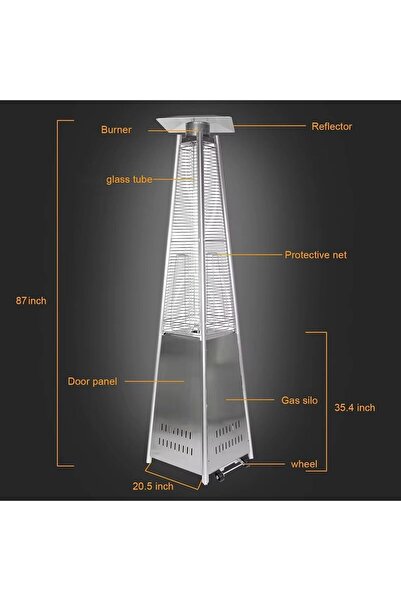 Generic 13KW Patio Heater, Outdoor Gas Pyramid Patio Heater