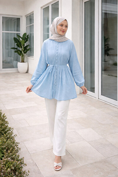 unika boutique Women's Front Pleat Detailed Shirt