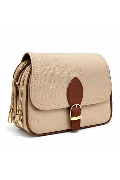 MODAMARKM Women's Shoulder and Crossbody Bag with 3 Compartments and Zipper, ...