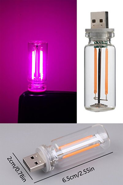 Neovista USB LED Gece Lambası Pembe Işık – Dokunmatik Mini Taşınabilir USB Lamba