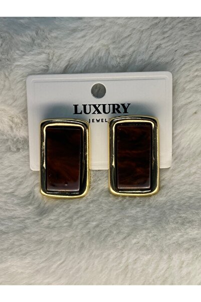 LUXURY Brown Stylish Design Earrings. Does Not Darken, Anti-Allergic.
