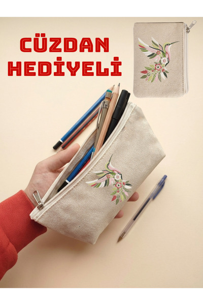 JANJAN حامل أقلام من القماش، منظم متعدد الأغراض، حافظة أقلام، حقيبة مكياج، مح...