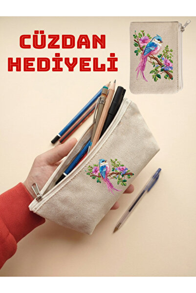 JANJAN Canvas Pen Holder, Multi-Purpose Organizer, Pencil Case, Makeup Bag, C...