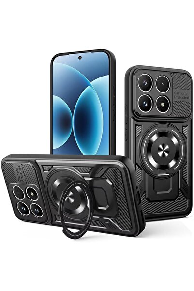 Techsuit Husă pentru Xiaomi 17 Antișoc, Inel magnetic, Margini înălțate, Set ...