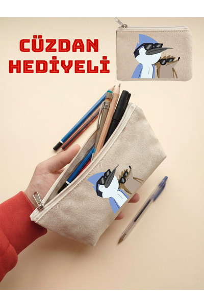 JANJAN Canvas Pen Holder, Multi-Purpose Organizer, Pencil Case, Makeup Bag, C...