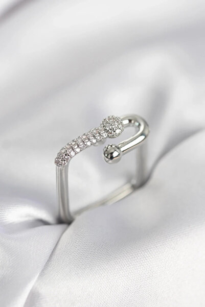 Marsilyan Nvdn- İetaks ™   Silver Color Zircon Stone Tifani Model Square Wome...