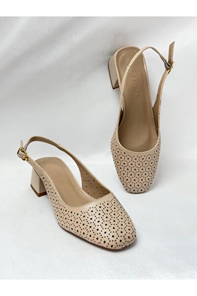 LALEZAR AYAKKABI LL2717 جلد مستورد مادة الجلد كعب مربع مطبوع بالليزر حذاء بكع...