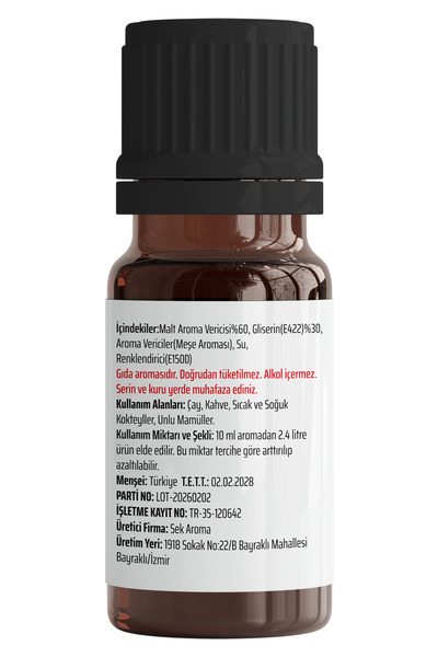 Sek Aroma Red Hazır Karışım Malt Kiti - Red Hazır Karışım Malt Aroması 10 ML (1 LİTREYE UYUMLU)