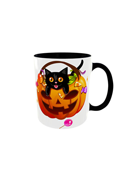 OEM Personalized Halloween cat mug, 350ml – the ideal gift for any occasion