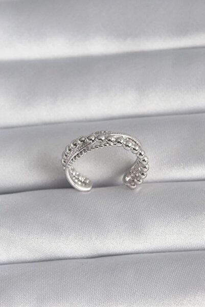 Marsilyan Nvdn- İetaks ™   Brass Silver Color Women's Ring Iegrs-Nvdn1