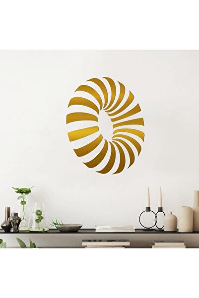 KHUBARA' AL-ALWAN Acrylic Sculpture - Donut - Ac-212026001 - Gold - 75X60