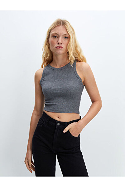 LC Waikiki RMZ GİYİM FARKIYA Zero Roba Yaka Crop للسيدات