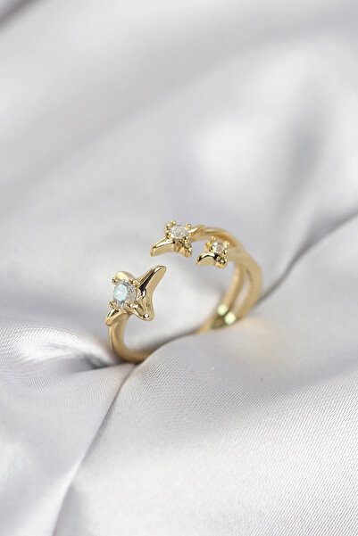 Marsilyan Nvdn- İetaks ™   Minimal Polar Star Model Gold Color Women's Ring I...