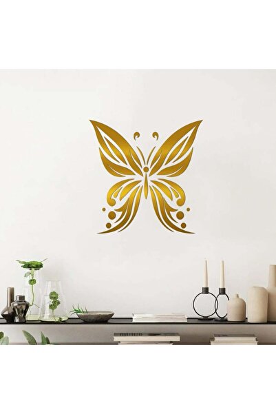 KHUBARA' AL-ALWAN منحوتة أكريليك - فراشه - AC-112026021 - ذهبي - 75x75