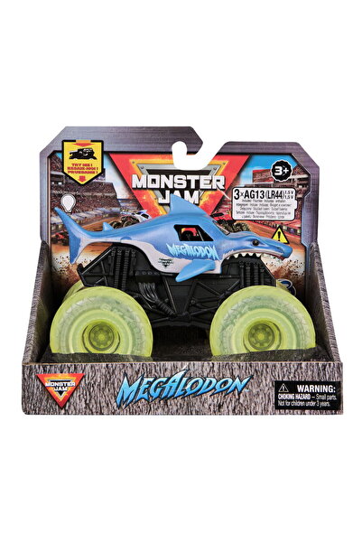 Monster Jam 1:43 Φορτηγό με Φωτιζόμενους Τροχούς - Μεγαλόδοντας