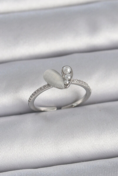 Marsilyan Nvdn- İetaks ™   Brass Silver Color Adjustable Zircon Stone Pearl W...