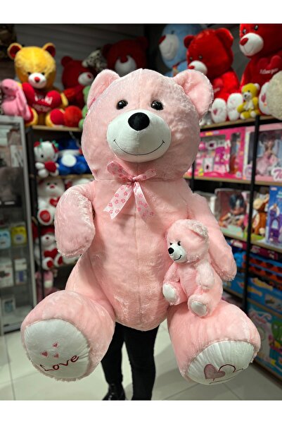 burak stores Pembe Peluş Ayı ve yavrusu Selayy 100 Cm