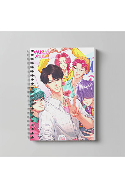 nihonwosekai K Pop Demon Hunters Anime A4 Size 60 Sheets Unlined Character Pr...