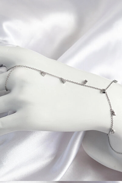 Marsilyan Nvdn- İetaks ™   Brass Zircon Stone Dangle Model Silver Color Women...