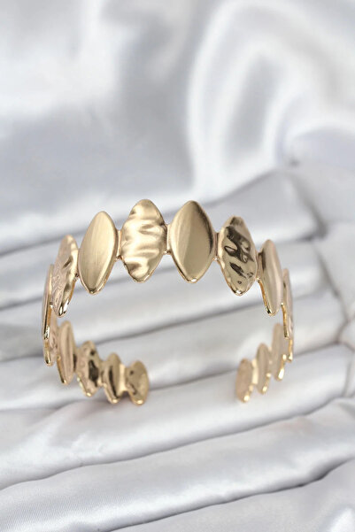 Marsilyan Nvdn- İetaks ™   Brass Gold Color Segmented Model Women's Bracelet ...