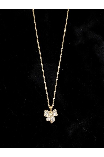 deryora Luck 4-Leaf Clover Model Stylish and Elegant Design Gold Plated Stone...