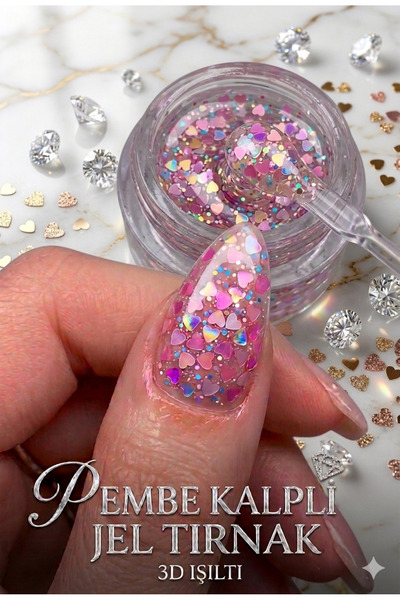 hbtasarim Kalıcı oje 💅🩷jel tırnak kalpli tasarım ✨