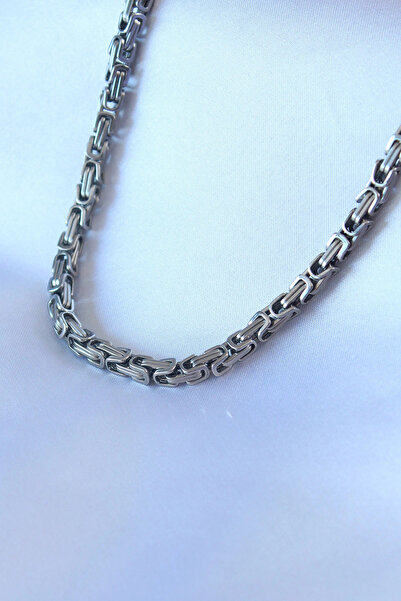shopwave 316L Steel Silver Color King Chain Model Men's Necklace