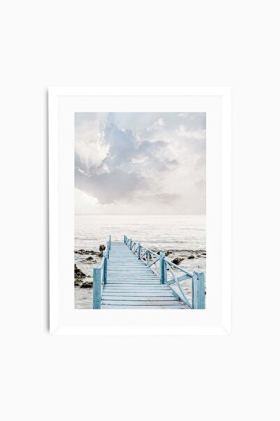Raven Art Studio Blue Pier Painting + Frame