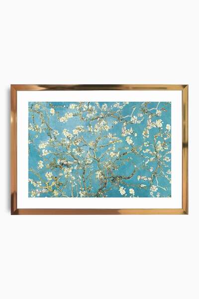Raven Art Studio Vincent Van Gogh - Almond Blossom, 1890 Painting + Frame