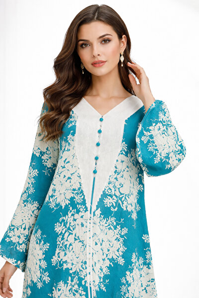 Shiladon جلابية فلورال فاخرة مريحة