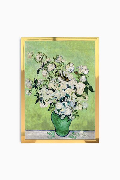 Raven Art Studio Vincent Van Gogh - Vază cu trandafiri, 1890 Pictură + Ramă