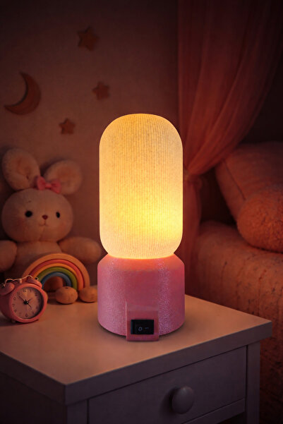 TİANCO PİLLİ-KABLOSUZ DEKORATİF LAMBA 24CM TOZ PEMBE