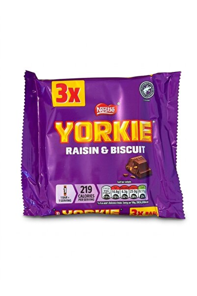 Nestle Nestlé Yorkie Raisin Biscuit Üzümlü Bisküvili Çikolata Bar 3’lü Paket